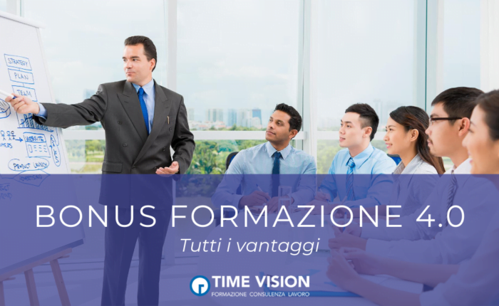 bonus formazione 4.0, tutti i vantaggi. time vision