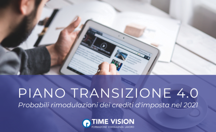 piano transizione 4.0, probabili rimodulazioni del credito d'imposta formazione 4.0