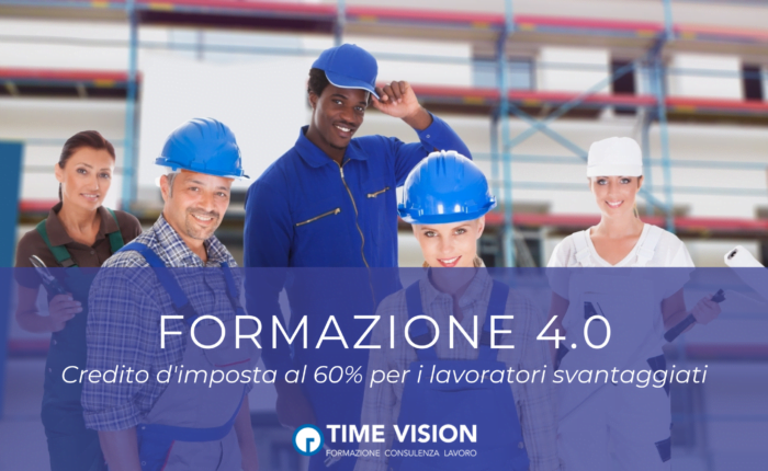 Credito d'imposta Formazione 4.0 al 60% per i lavoratori svantaggiati