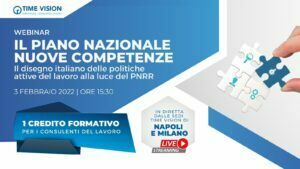 piano nazionale nuove competenze: il webinar time vision