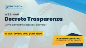 decreto trasparenza: il webinar time vision