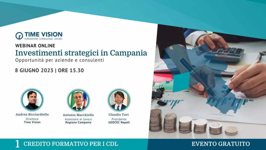 Webinar su investimenti strategici in Campania