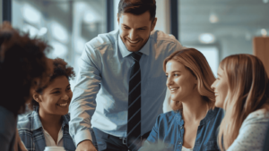 Imprenditore che seleziona e forma nuovi talenti grazie alla formazione finanziata per nuove assunzioni con Time Vision.
