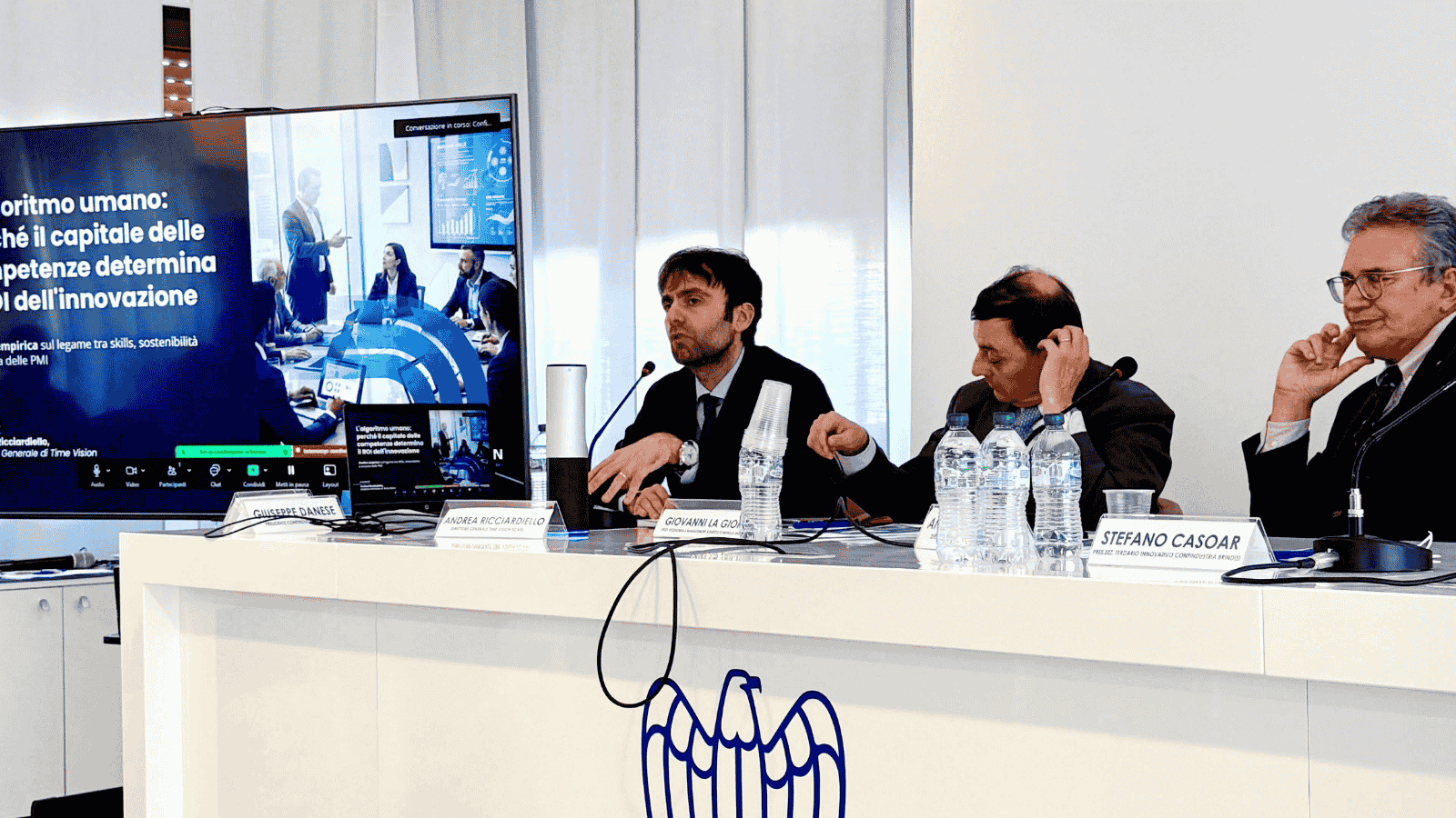 Confronto tra relatori esperti sugli Investimenti STEP Puglia 2026 presso Confindustria Brindisi.
