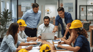 Team aziendale che analizza i near miss sicurezza sul lavoro per costruire una cultura della prevenzione.