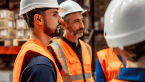 Sessione di addestramento pratico sulla salute e sicurezza sul lavoro per nuovi dipendenti prima dell'operatività.