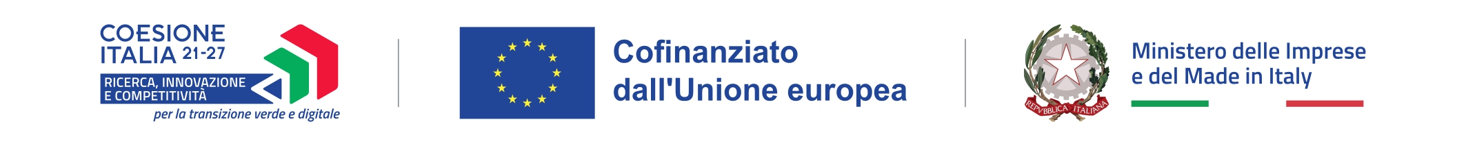 Loghi Istituzionali Coesione Italia - Ministero delle Imprese e del Made in Italy